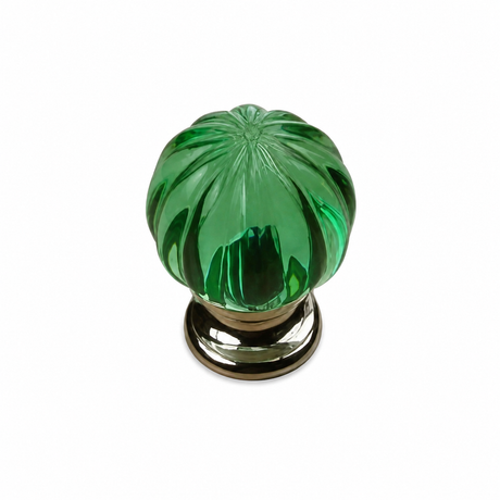 Century Hardware 18409-26A Tahoe 1-1/4" DIA Round Glass Cabinet Knob Polished Chrome/Aquamarine
