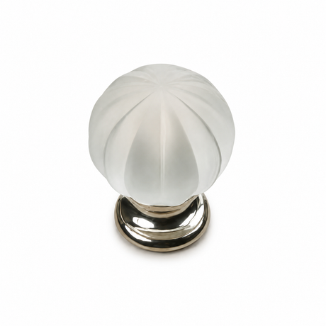 Century Hardware 18409-26F Tahoe 1-1/4" DIA Round Glass Cabinet Knob Polished Chrome/Frosted