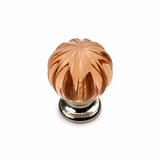 Century Hardware 18409-26R Tahoe 1-1/4" DIA Round Glass Cabinet Knob Polished Chrome/Rose