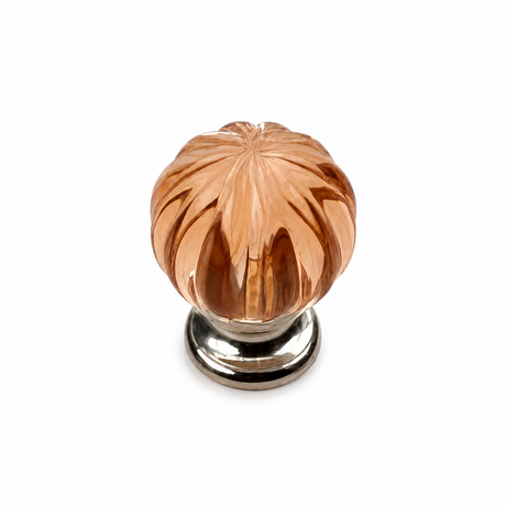 Century Hardware 18409-26R Tahoe 1-1/4" DIA Round Glass Cabinet Knob Polished Chrome/Rose