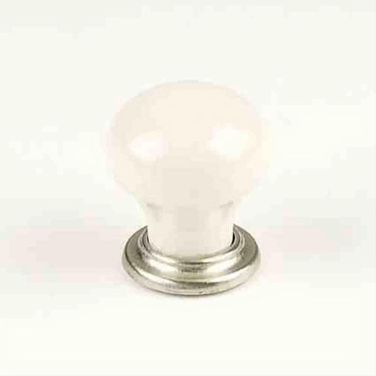 Century Hardware 27415-15CR Nordic 1-3/16" DIA Round Cabinet Knob Satin Nickel/Cream Crackle