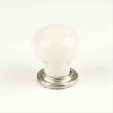 Century Hardware 27415-15CR Nordic 1-3/16" DIA Round Cabinet Knob Satin Nickel/Cream Crackle