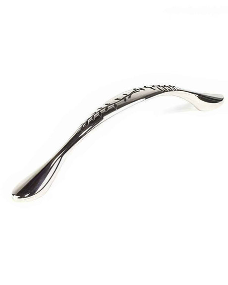Century Hardware 28598-14B polished nickel/black cabinet pull handle
