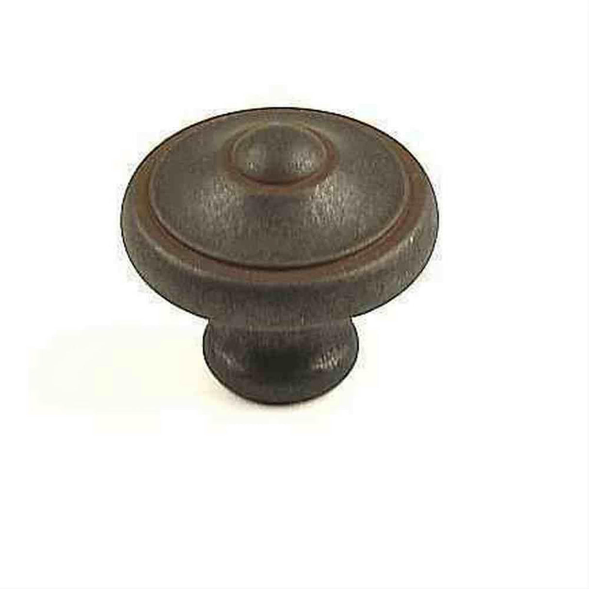 Century Hardware 29225-OI Country 1-3/16" DIA Mushroom Cabinet Knob Olde Iron Rust