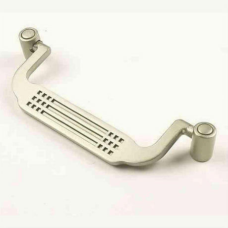 Century Hardware 29546-DSN Majestic 96 MM Centers Drop Down Cabinet Pull Dull Satin Nickel