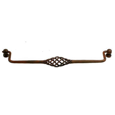 Century Hardware 44039D-NR Orleans 10" Centers Wrought Iron Drop Down Cabinet Pull Natural Rust