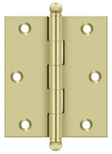 Deltana CH3025U3-UNL unlacquered bright brass finial