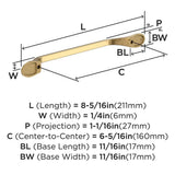 Amerock BP21938CZ Pull technical drawing and dimensions