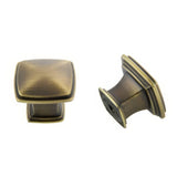 Crown Cabinet Hardware CHK81091ABSB antique satin brass square cabinet knob