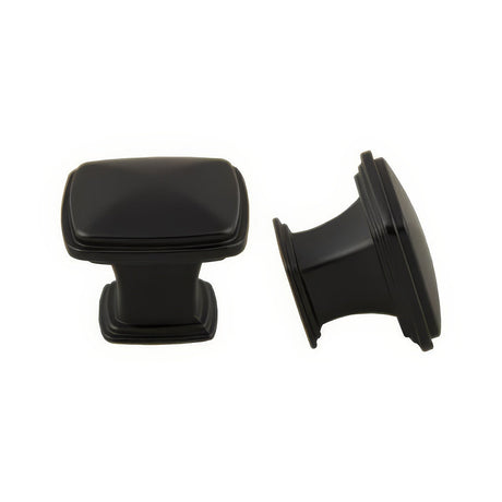 Crown Cabinet Hardware CHK81091BK matte black square cabinet knob