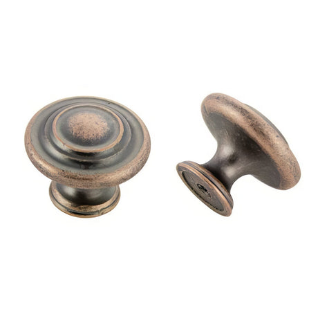 Crown Cabinet Hardware CHK971ACM antique copper machined cabinet knob