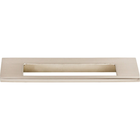 Top Knobs TK521BSN Europa Cut Out 5" Center to Center Finger Pull Brushed Satin Nickel