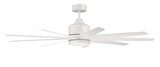 Craftmade CHP60MWW9 matte white ceiling fan blades included