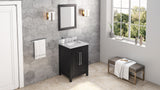 Jeffrey Alexander Cade 24" Black Single Sink Bathroom Vanity with White Carrara Marble Top - 8 in. Widespread Faucet Top product image 7