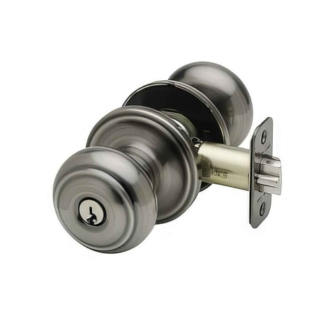 Copper Creek CK2040AN antique nickel keyed entry door knob