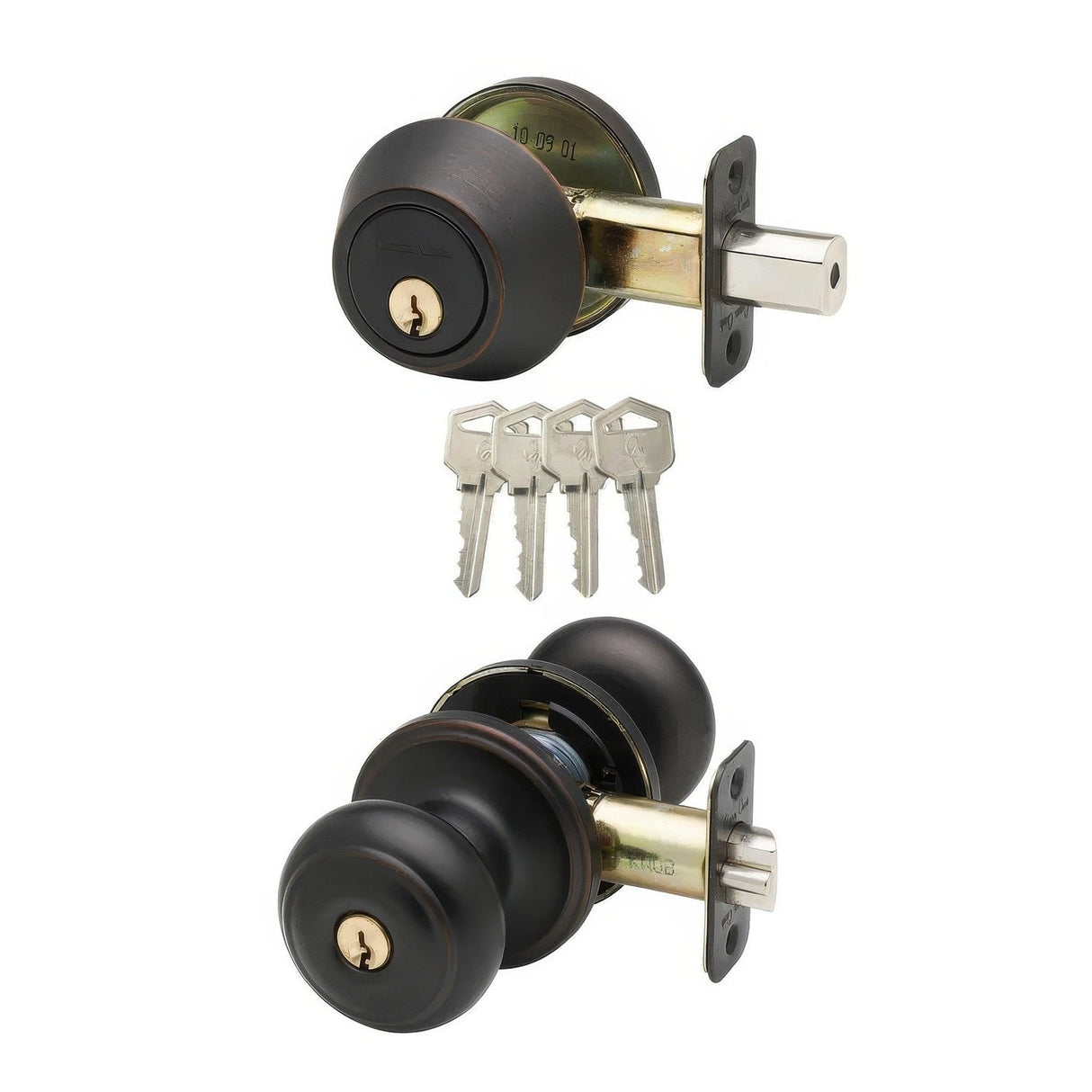 Copper Creek CKDB141TB tuscon bronze keyed entry knob and deadbolt
