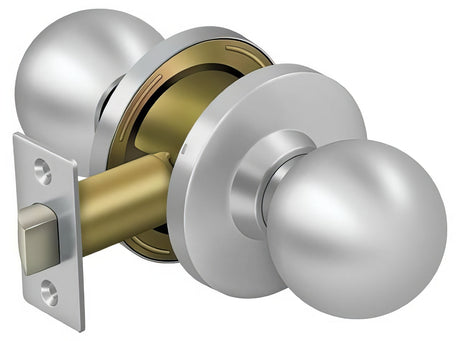 Deltana CL101EAC-32D Commercial passage door knob in stainless steel, front view