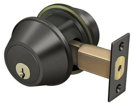 Deltana CL210LA-10B double cylinder deadbolt in oil-rubbed bronze, additional view