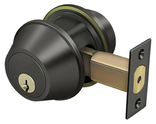 Deltana CL210LA-10B oil rubbed bronze double cylinder deadbolt