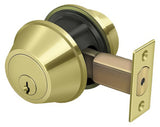 Deltana CL210LA-3 polished brass double cylinder deadbolt