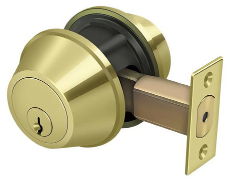 Deltana CL210LA-32D double cylinder deadbolt in stainless steel, additional view