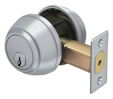 Deltana CL210LM-26D brushed chrome double cylinder deadbolt