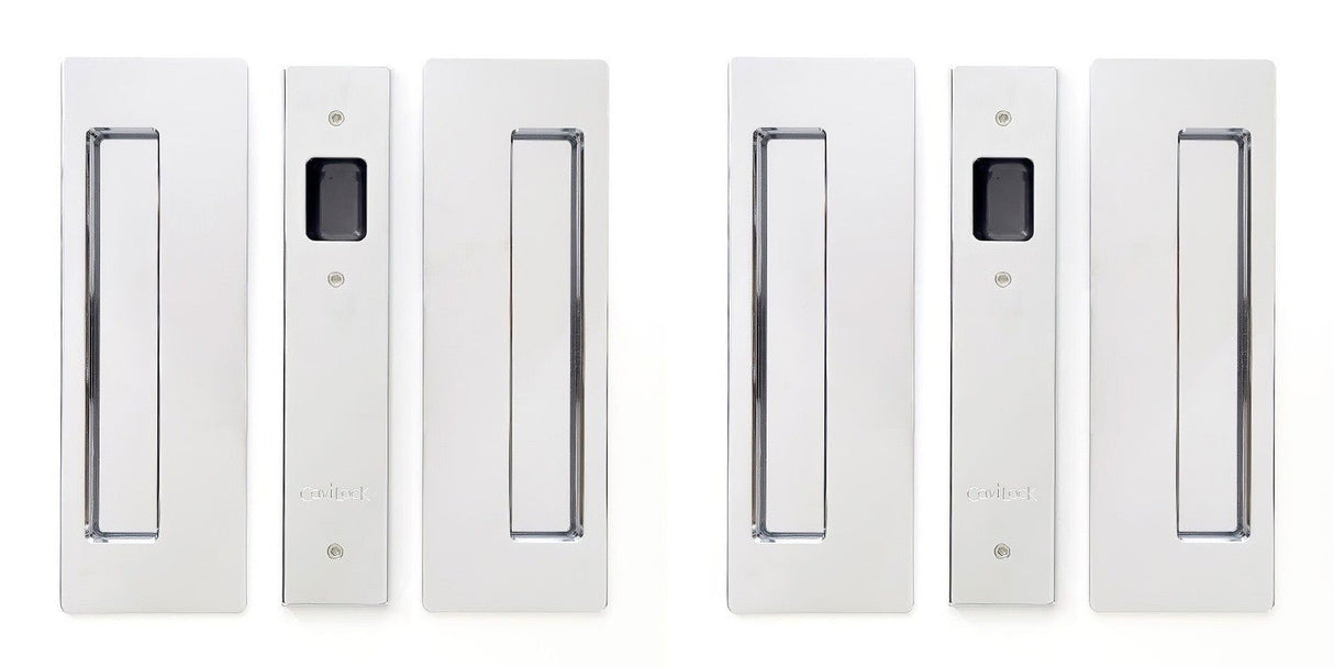 Cavilock CL400D0026 chrome passage pocket door set
