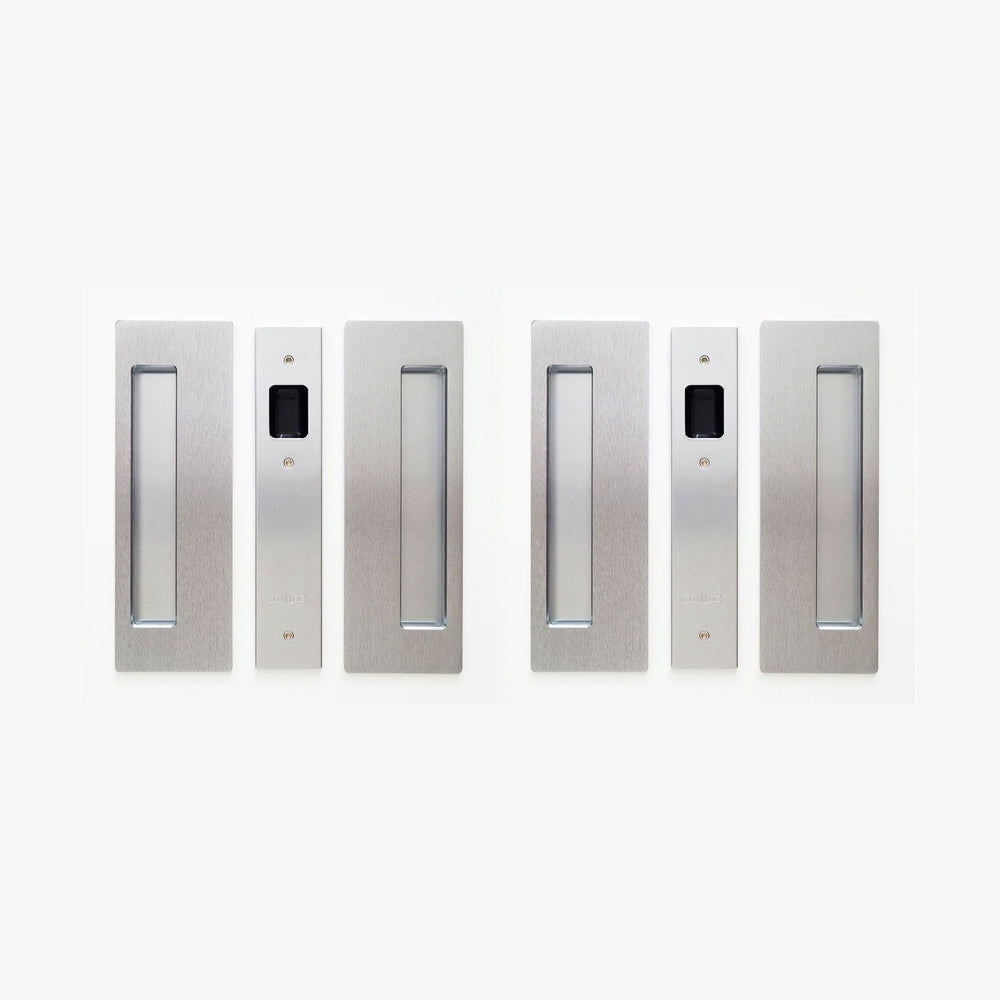Cavilock CL400D0125 satin chrome passage pocket door set