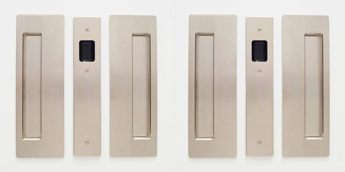 Cavilock CL400D0326 satin nickel passage pocket door set