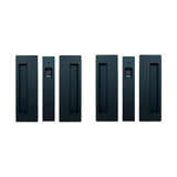 Cavilock CL400D0425 matte black passage pocket door set