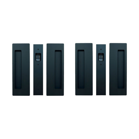 Cavilock CL400D0425 matte black passage pocket door set