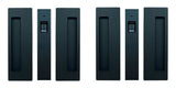 Cavilock CL400D0425 matte black passage pocket door set