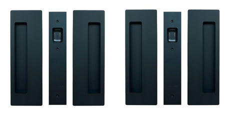 Cavilock CL400D0426 matte black passage pocket door set