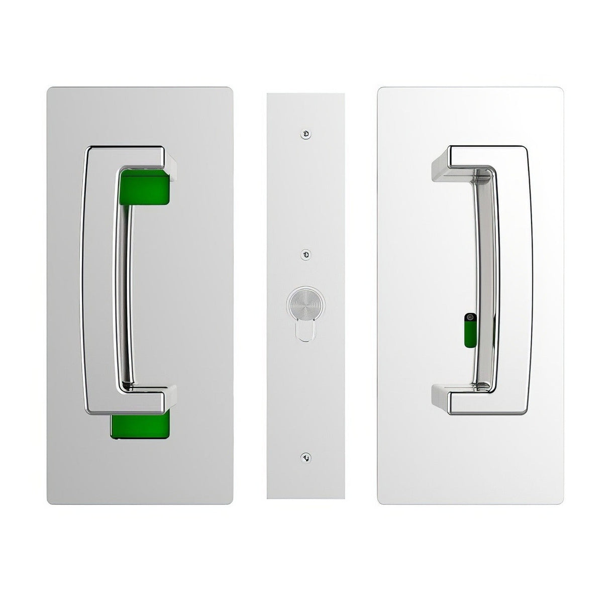 Cavilock CL406B0029 privacy pocket door lock in satin stainless, additional view