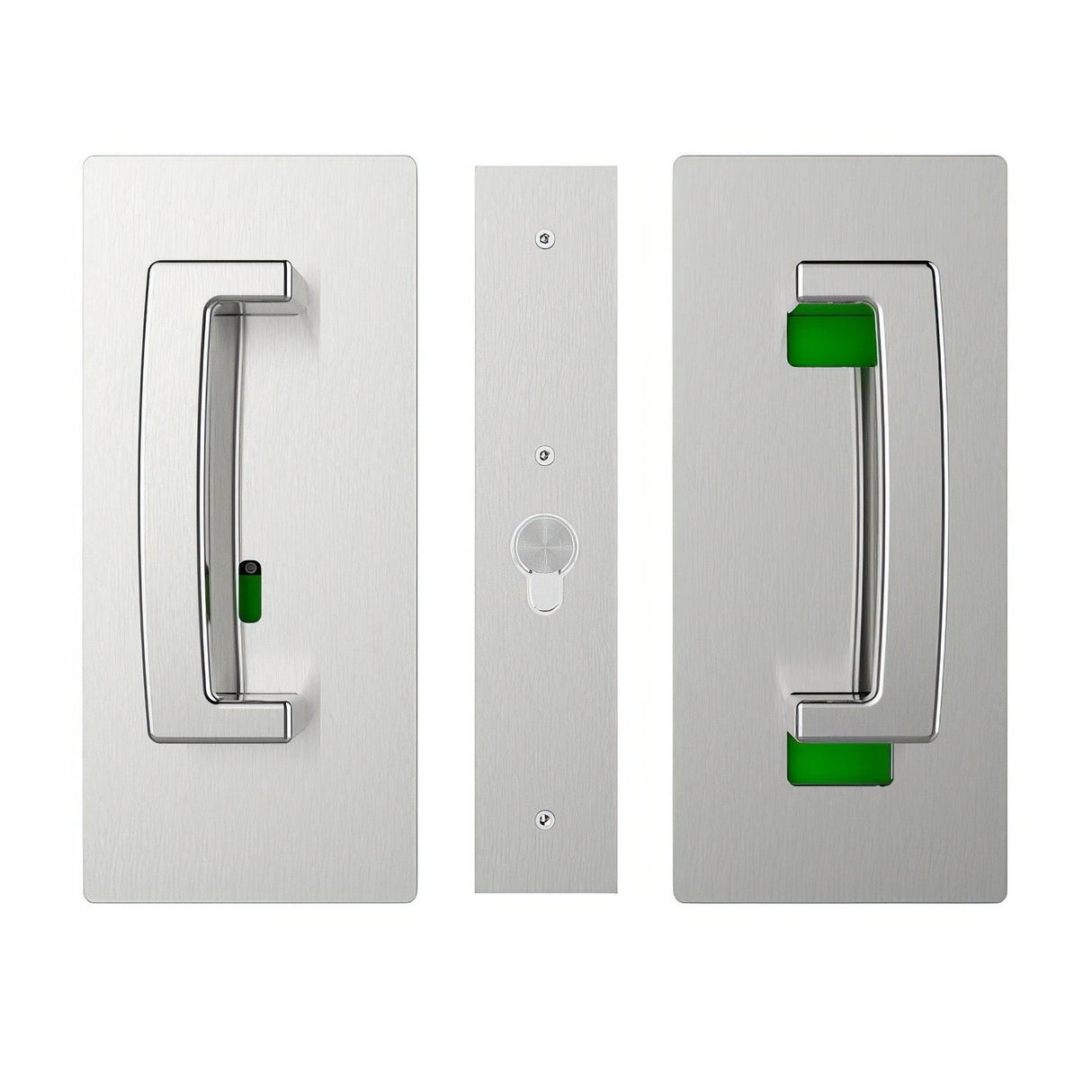 Cavilock CL406B0133 privacy pocket door lock in satin stainless, additional view