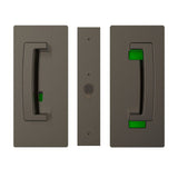 Cavilock CL406B0233 privacy pocket door lock in satin stainless, additional view