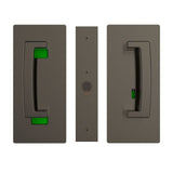 Cavilock CL406B0234 privacy pocket door lock in satin stainless, additional view