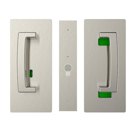 Cavilock CL406B0328 satin nickel privacy pocket door lock