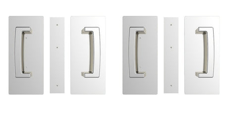 Cavilock CL406D0025 passage pocket door set in satin stainless, additional view