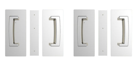 Cavilock CL406D0026 CL406D026 ADA Bi-Parting Passage Pocket Door Set for 1-3/4 Inch Door Thickness Chrome