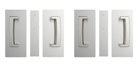 Cavilock CL406D0125 CL406D025 ADA Bi-Parting Passage Pocket Door Set for 1-3/8 Inch Door Thickness Satin Chrome