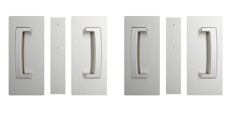 Cavilock CL406D0126 CL406D026 ADA Bi-Parting Passage Pocket Door Set for 1-3/4 Inch Door Thickness Satin Chrome