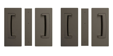 Cavilock CL406D0225 passage pocket door set in satin stainless, additional view