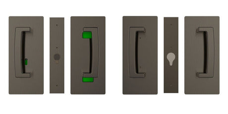 Cavilock CL406D0238 privacy pocket door lock in satin stainless, additional view