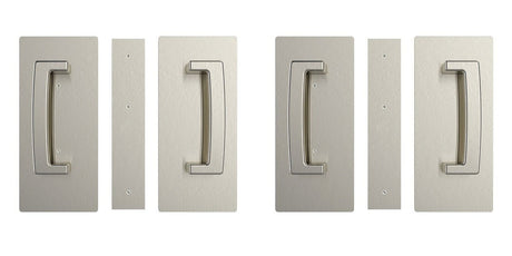 Cavilock CL406D0325 CL406D025 ADA Bi-Parting Passage Pocket Door Set for 1-3/8 Inch Door Thickness Satin Nickel