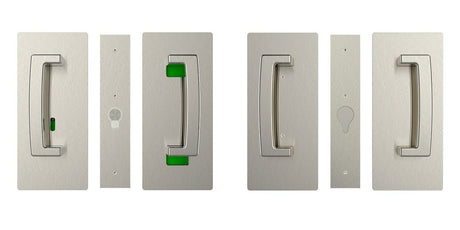 Cavilock CL406D0343 privacy pocket door lock in satin stainless, additional view