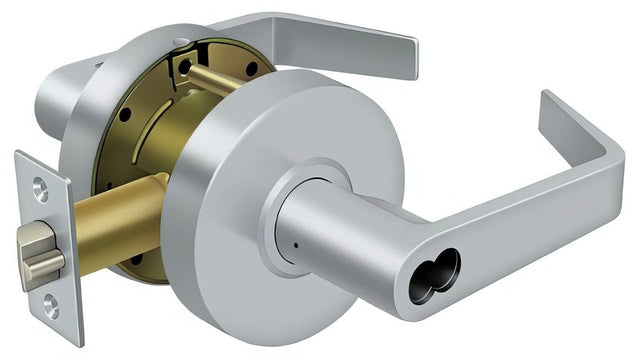 Deltana CL500ECCNC-26D brushed chrome door lever less cylinder