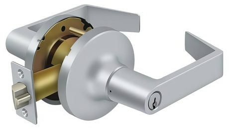 Deltana CL500FLC-26D brushed chrome keyed entry door lever