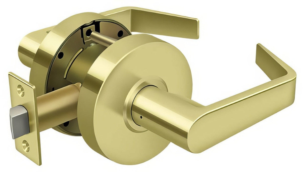 Deltana CL501EVC-3 polished brass passage door lever