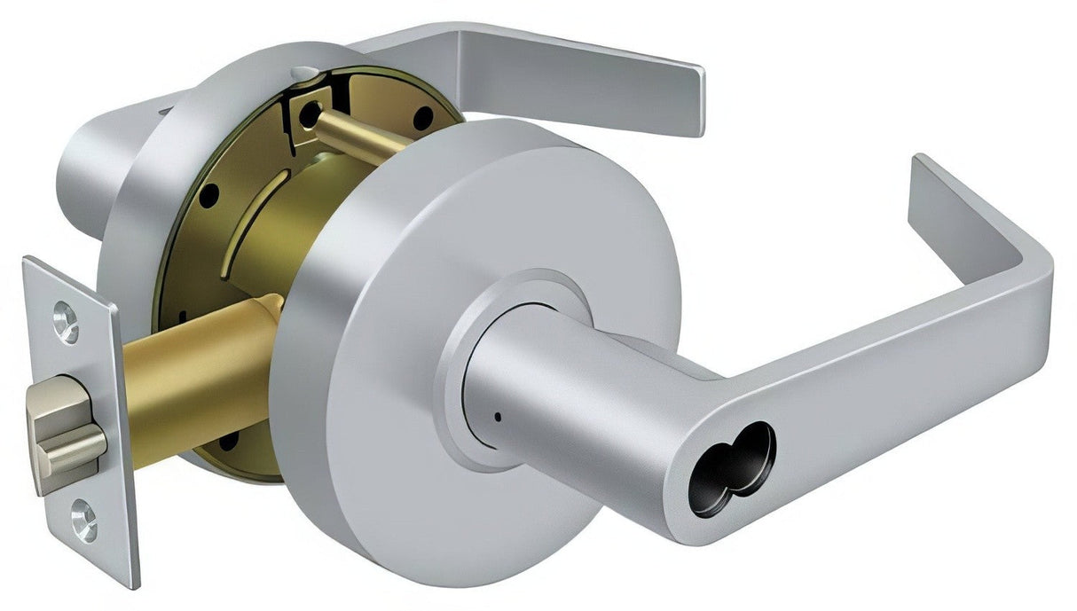 Deltana CL504ECCNC-26D brushed chrome storeroom door lever